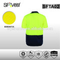 2015 nueva ropa de trabajo AS / NZS 1906 100% poliéster malla amarillo alta visibilidad seguridad reflexiva hi vis tshirts